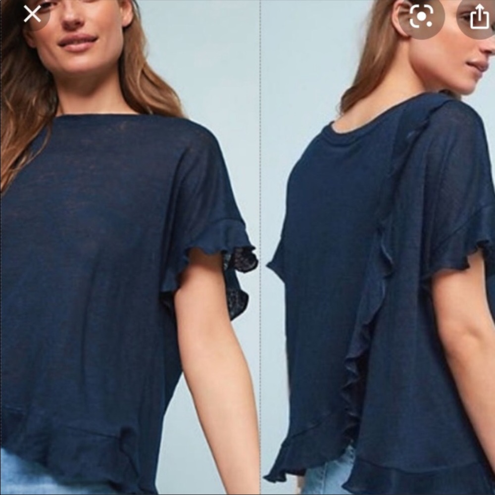 ANTHROPOLOGIE ERI + Ali - NWOT Short Sleeve TOP (XL)